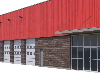 Industrial Building 16 Low-poly 3D model