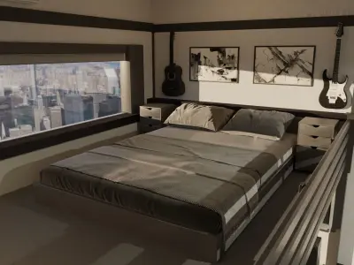 Modern Loft Apartment 3D model