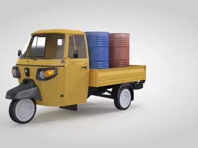 Piaggio Ape with Cargo 3D model