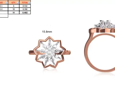 Ladies-Elegant Stone Rings For Womens 104 3D print model