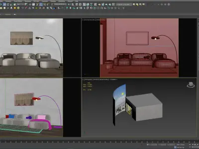 interior living room scene 48 3D model