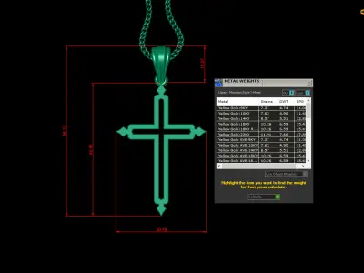 Cross Light Gold 4CP040 3DM STL 3D print model