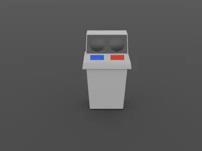 Low-poly vending machine set 3D model