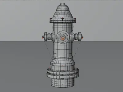  Fire hydrant Low-poly 3D model