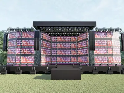 Concert and Festival  Stage Design 3D model