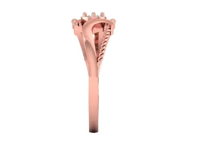 Solitaire Wedding Engagement Women Rings Light Weight Ring 3D print model