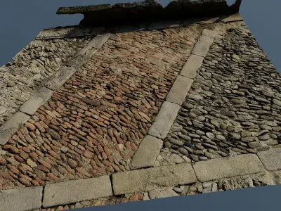 scanminicobble02 cobblestone path 3D model
