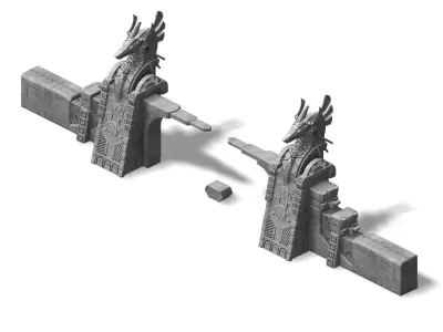 Different dimension - Egypt - City Gate 02 3D model