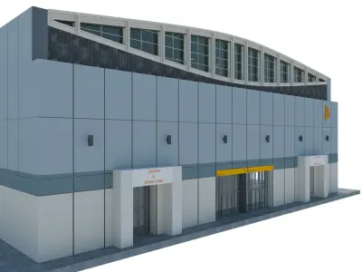Exhibition Hall 30 interior and exterior 3D model