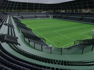 Football Stadium Low-poly 3D model