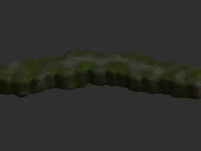 Rock Walkway 3 - Moss 1 Low-poly 3D model