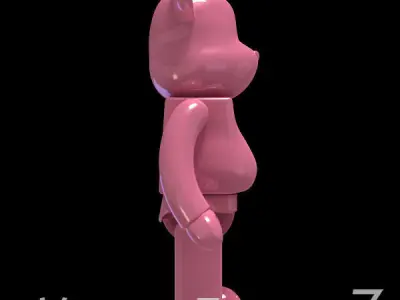 Pink Bear Brick 3D model