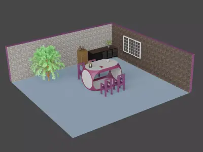 3d guest room 3D model