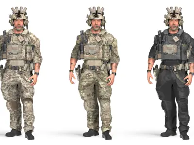 GAME READY RIGGED WESTERN SPECIAL OPERATIONS CHARACTER V3 Low-poly 3D model