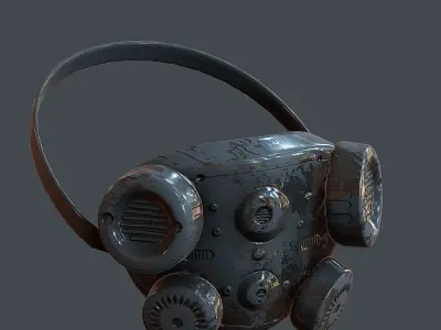 Gas mask helmet 3d model scifi Low-poly 3D model Low-poly Low-poly 3D model buy