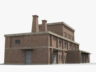 Factory xx22 Low-poly 3D model