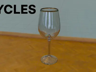 Wine Glass 3D Model 3D model