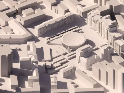 Pecherska Square in Kyiv 3D model