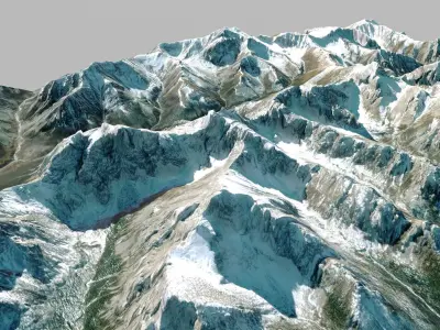 Khoridol Saridag mountains 3D model