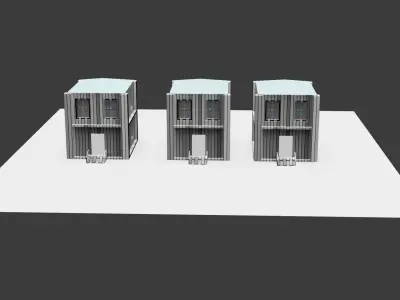 3 floor building 3d model 3D model