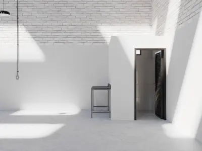 Empty Small Warehouse 3D model