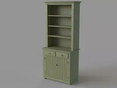 Antique Step Back Hutch 3D model
