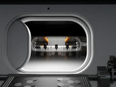 Sci-fi Spaceship Spartan  3D model