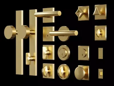 Door handle collection by School House 3D model