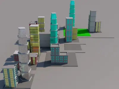 city composite 3D model