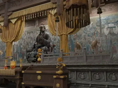 Ancient Asian Architectural Palaces and Taoist Temples 3D model