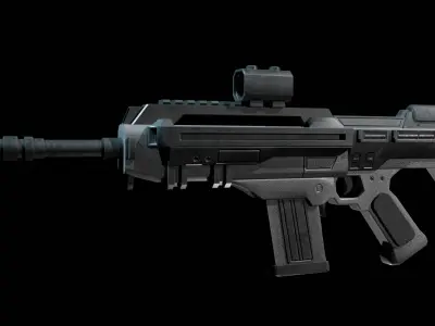 Scifi CR70 Combat Rifle Bundle 3D model