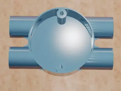 Twin Through Conduit Box-20mm 3D print model