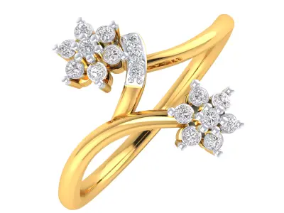 Women Ring Render 3dm STL MTL SLC JCD OBJ FBX Details 3D print model 48