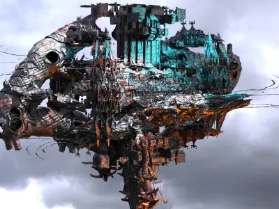 Deep Space ore vessel array 1 3D model