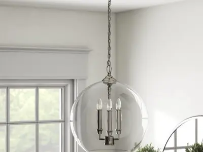Karon Light Unique Statement Globe Pendant - 3 Colour 3D model