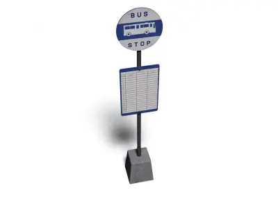 bus stop 3D model 15