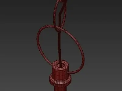 Ganador 5 Light Shaded Chandelier 3D model