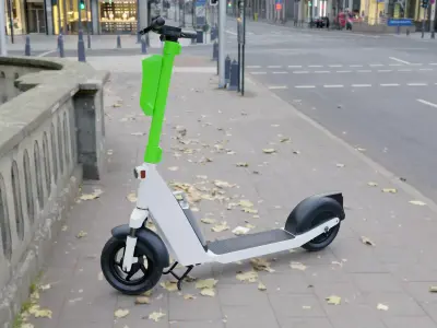 Electric city scooter for rent Low-poly 3D model