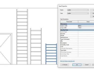 Parametric Ladder 3D model