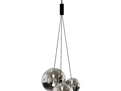 Modern glass hanging chandelier in the shape of a ball Jue 3D model