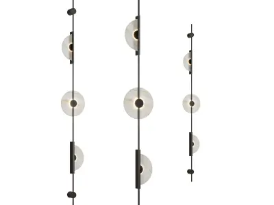 Alabaster Wall Sconce Black 3D model