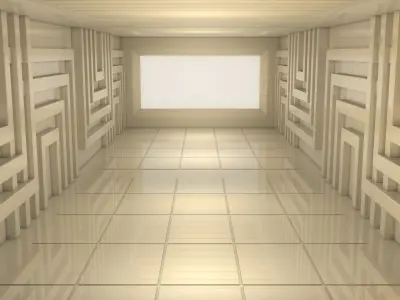 Sci Fi Interior 3D model 4