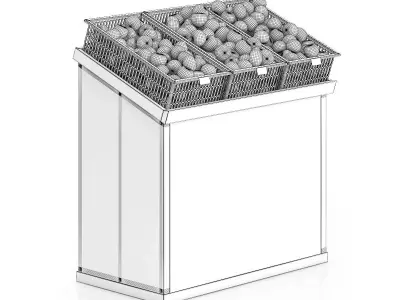 Market Shelf - Apples 3D model