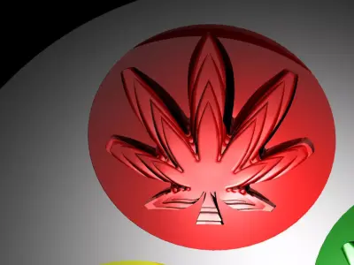 A cannabis themed door stop 3D print model