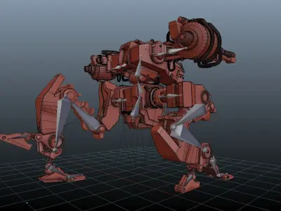 robot war game 3D Low-poly 3D model
