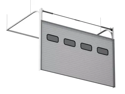 Sectional garage automatic gates with opening option Kit 3D model