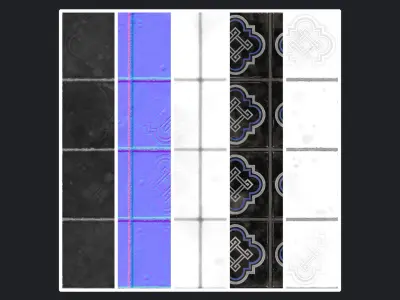 Stylized Portuguese Tiles Material 04 Texture