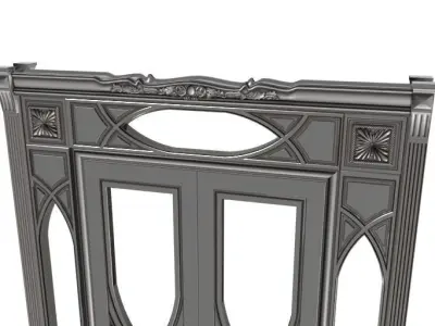 Door model ornate frame 3D model