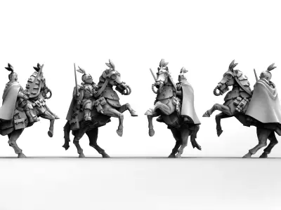Feudal Guard High Born Cavalry Officer 3D print model