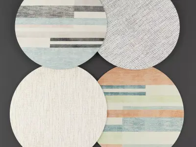 Round rugs05 3D model